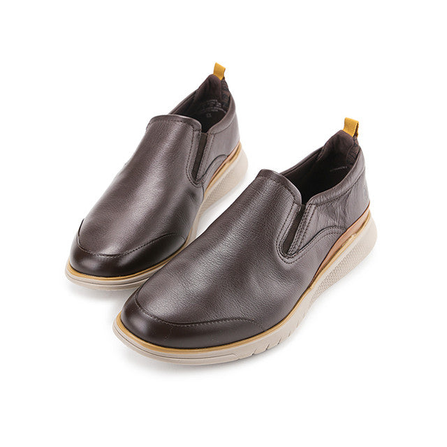 Hush Puppies Sepatu Pria Slip On Advance Wthr Slipon In Dark Brown Leather