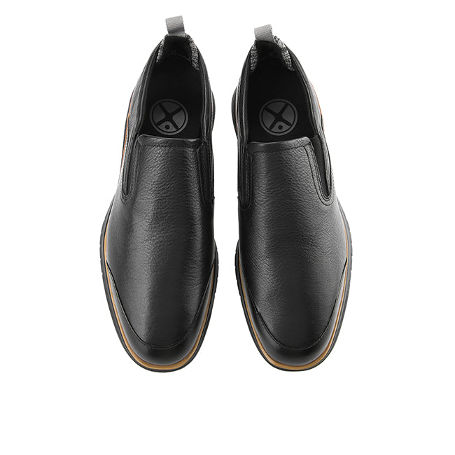 Hush Puppies Sepatu Pria Slip On Advance Wthr Slipon In Bold Black Leather