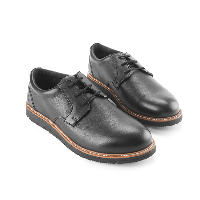 Hush Puppies Sepatu Pria Loafers Jenson Oxford In Bold Black Leather