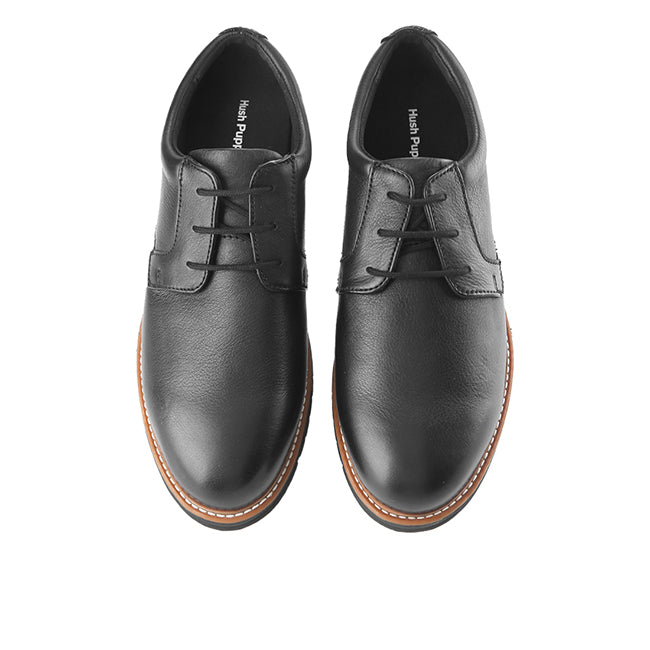 Hush Puppies Sepatu Pria Loafers Jenson Oxford In Bold Black Leather