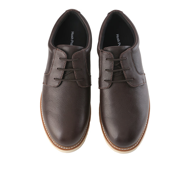 Hush Puppies Sepatu Pria Loafers Jenson Oxford In Dark Brown Leather