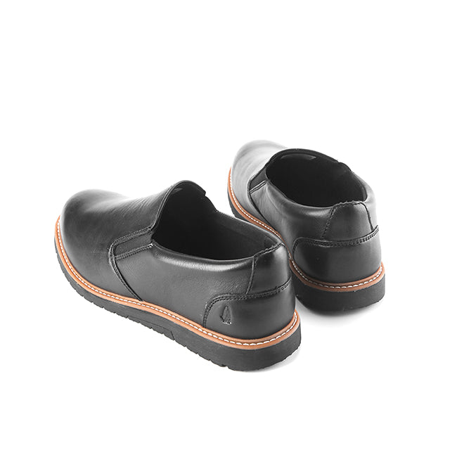 Hush Puppies Sepatu Pria Slip On Jenson Slip In Bold Black Leather