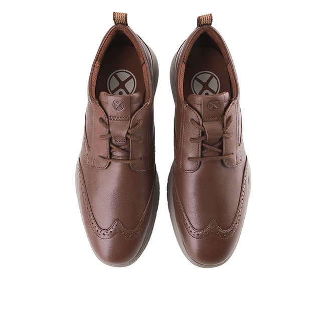 Advance Wingtip In Dark Brown Leather