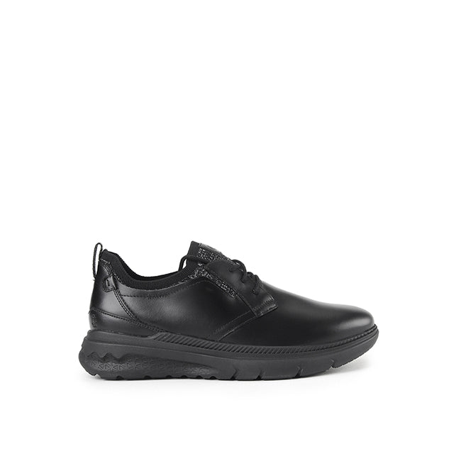 Hush Puppies Men Shoes Excel Lace Up In Bold Black Leather