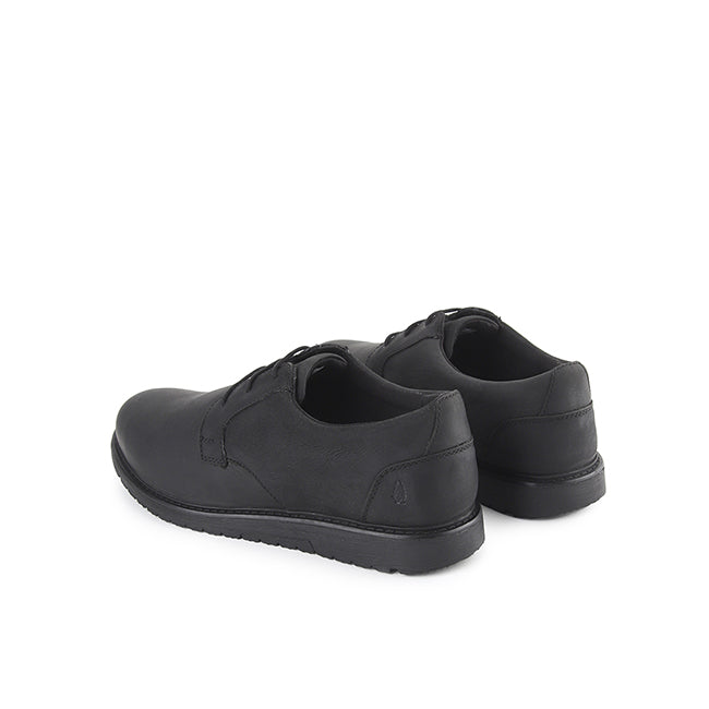 Hush Puppies Men Shoes Jenson Oxford In Bold Black Leather