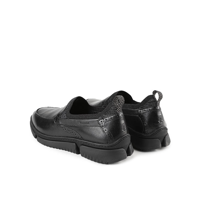 Hush Puppies Men Shoes Bennet Slipon In Bold Black Leather