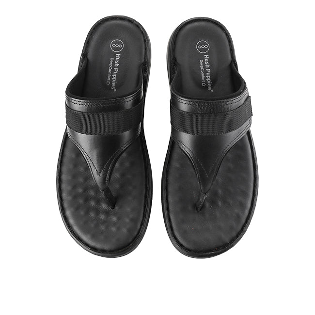 Hush Puppies Sandal Toepost Pria Delphi Haris Toepost In Black