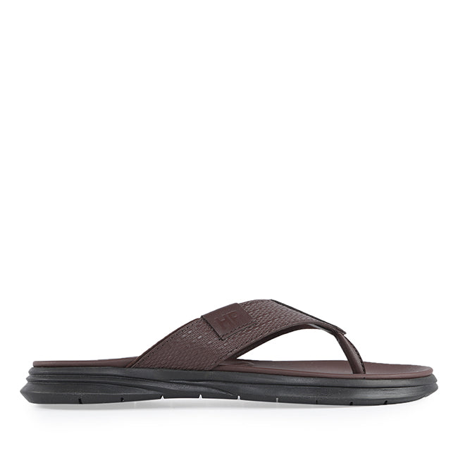Hush Puppies Sandal Toepost Pria Arcadio Benino - Toepost In Brown