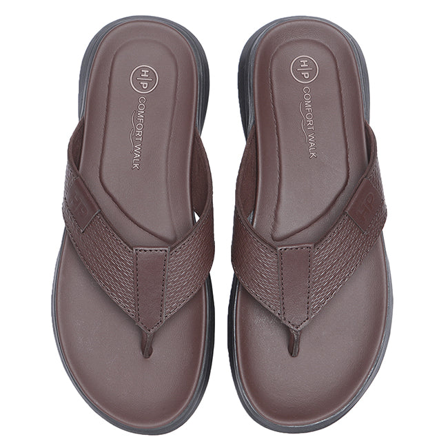 Hush Puppies Sandal Toepost Pria Arcadio Benino - Toepost In Brown