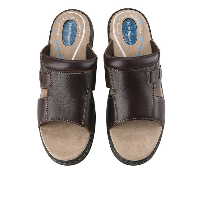Hush Puppies Sandal Pria Diemento Slide In Coffee