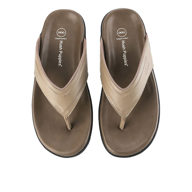 Hush Puppies Sandal Pria Snap Toepost In Taupe