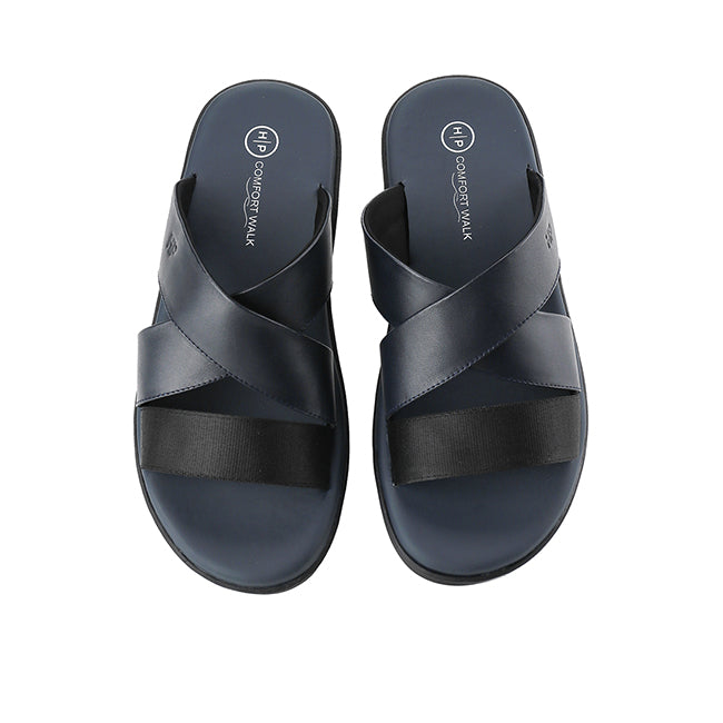 Hush Puppies Sandal Pria Evano Cross In Navy