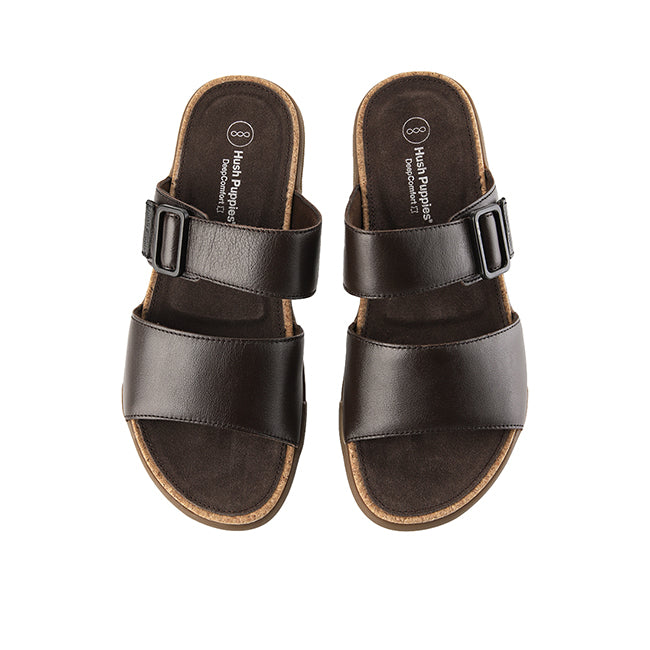Hush Puppies Sandal Pria Asahi Jake 2 Straps In Coffee