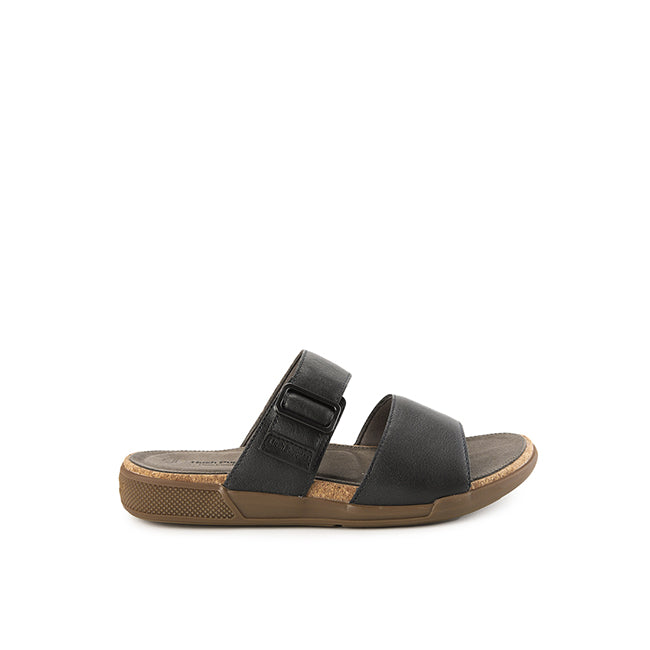 Hush Puppies Sandal Pria Asahi Jake 2 Straps In Dark Grey