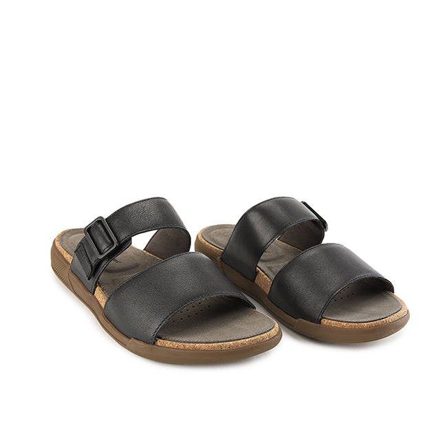 Hush Puppies Sandal Pria Asahi Jake 2 Straps In Dark Grey