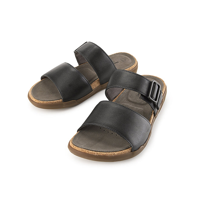 Hush Puppies Sandal Pria Asahi Jake 2 Straps In Dark Grey