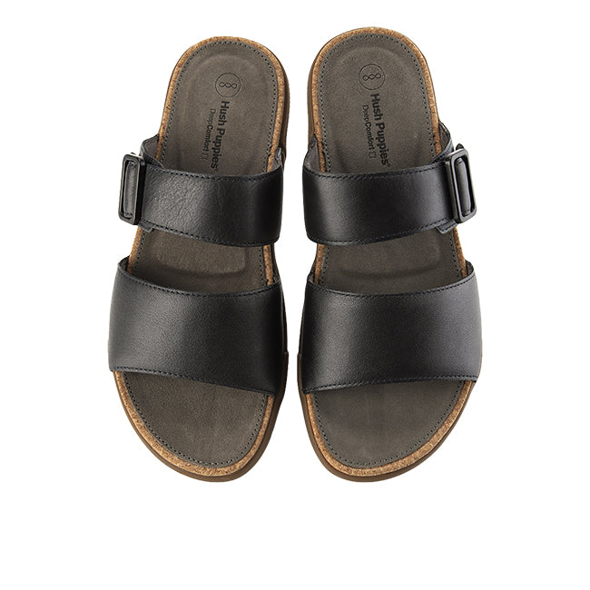 Hush Puppies Sandal Pria Asahi Jake 2 Straps In Dark Grey
