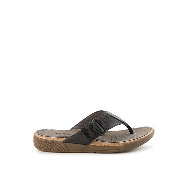 Hush Puppies Sandal Pria Asahi Jake Toepost In Dark Grey