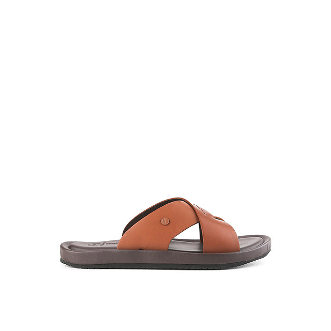 Hush Puppies Sandal Pria Spear Axel Cross In Tan