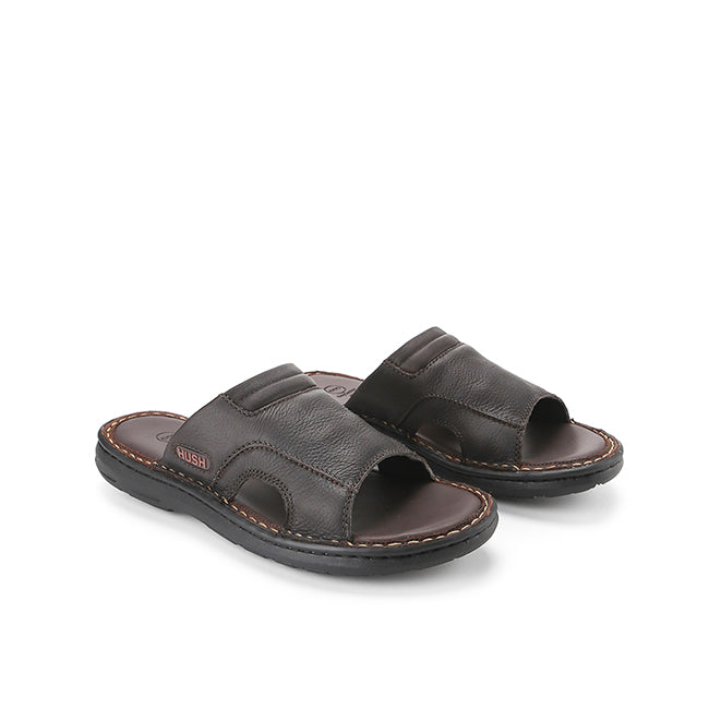 Hush Puppies Sandal Pria Gollaf Otto Slide In Brown