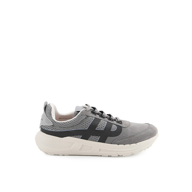Hush Puppies Sepatu Pria Sneakers Seventy8 Runner In Charcoal Grey Textile