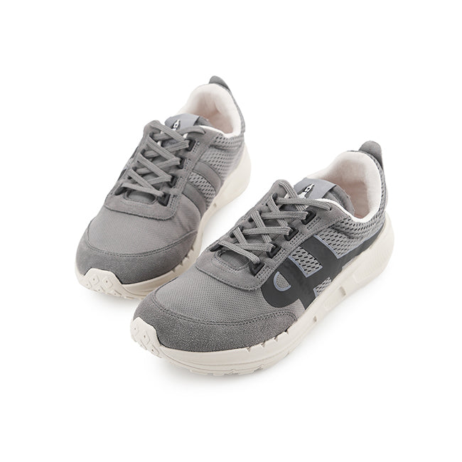 Hush Puppies Sepatu Pria Sneakers Seventy8 Runner In Charcoal Grey Textile