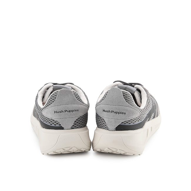 Hush Puppies Sepatu Pria Sneakers Seventy8 Runner In Charcoal Grey Textile