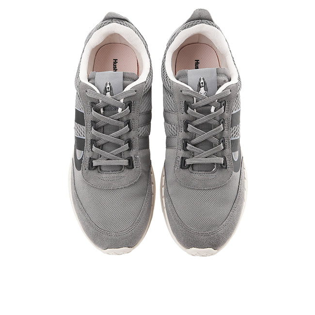 Hush Puppies Sepatu Pria Sneakers Seventy8 Runner In Charcoal Grey Textile