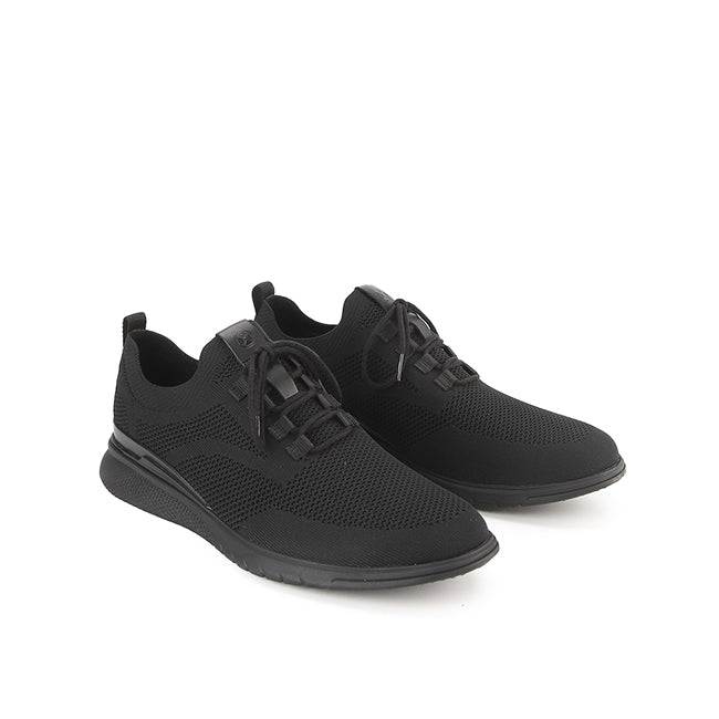 Advance Knit Lace Up In Bold Black Knit