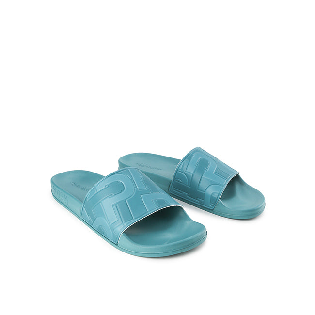 Hush Puppies Sandal Pria Slide Thanos Mono In Teal