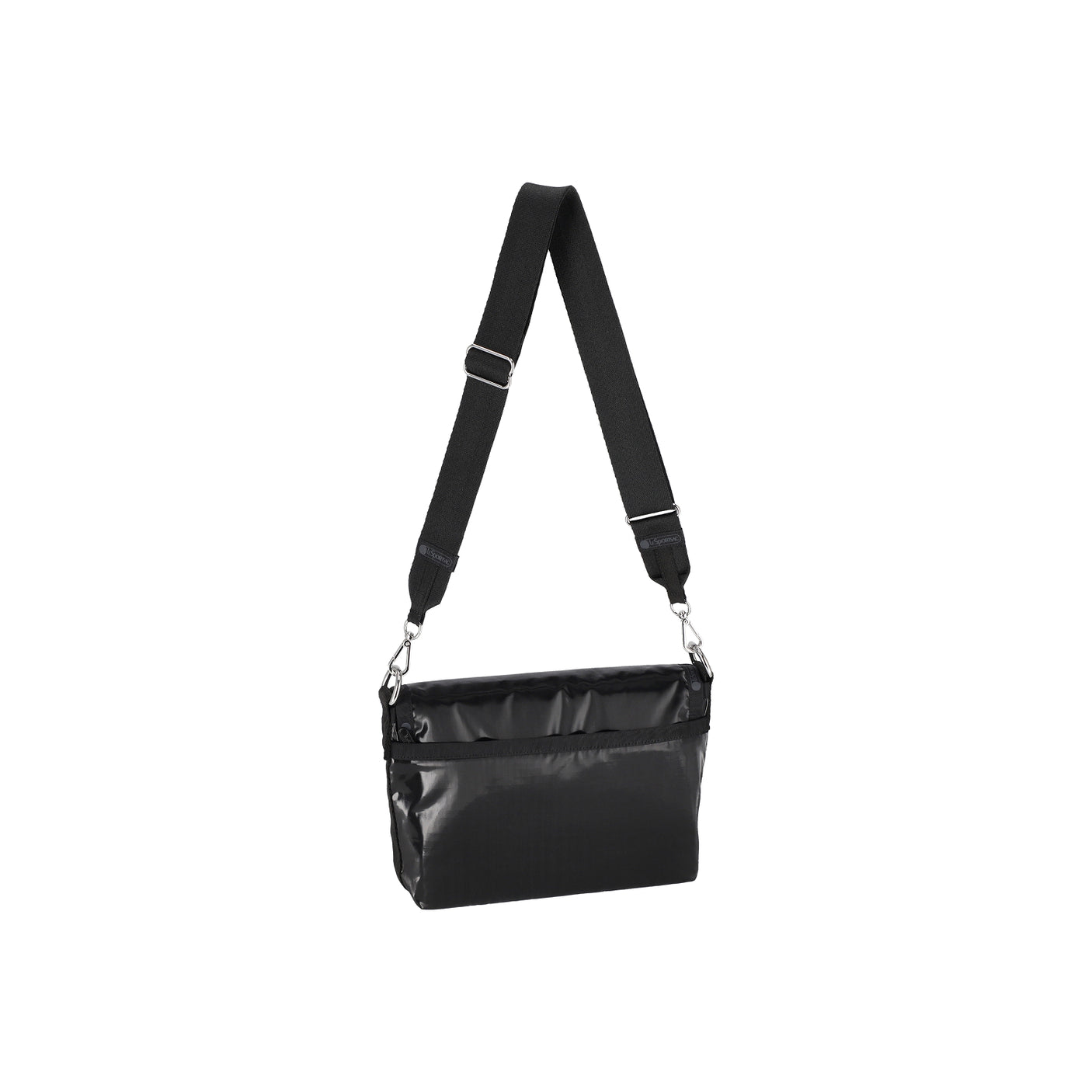 LeSportsac Tas Unisex Shoulder bag Medium Flap Shoulder In Black Shine