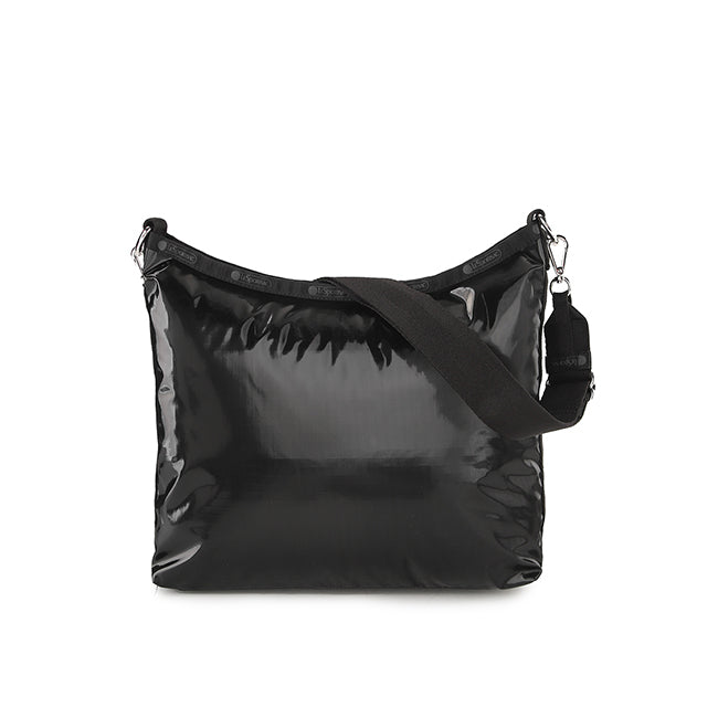 Medium Zip Shoulder In Black Shine