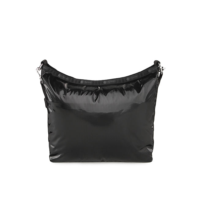 Medium Zip Shoulder In Black Shine