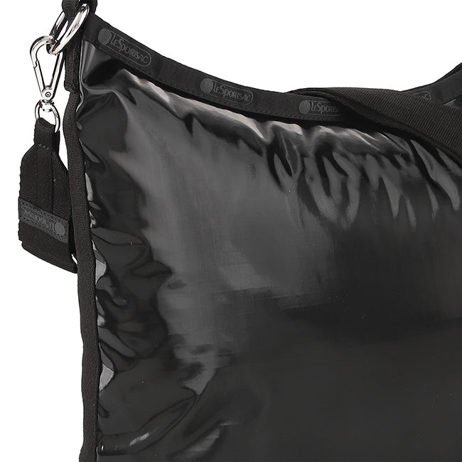 Medium Zip Shoulder In Black Shine