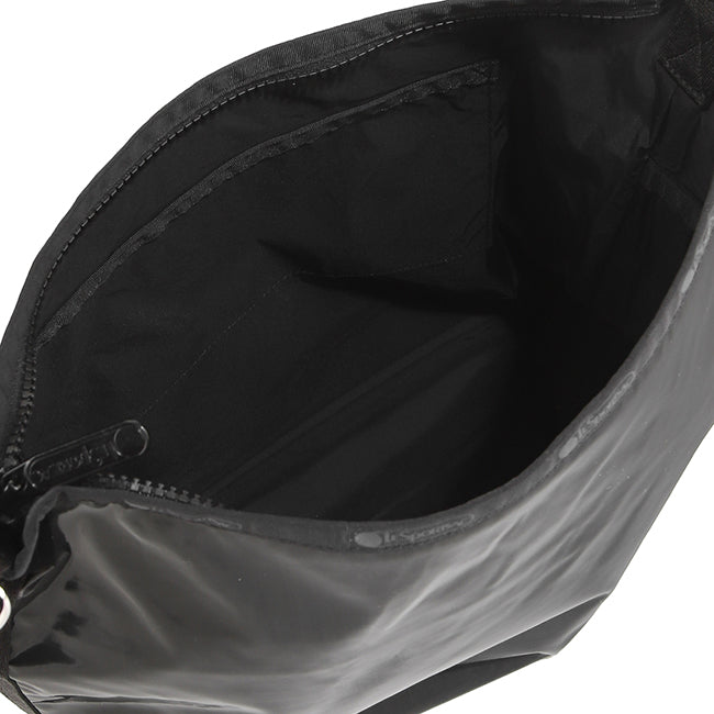 Medium Zip Shoulder In Black Shine