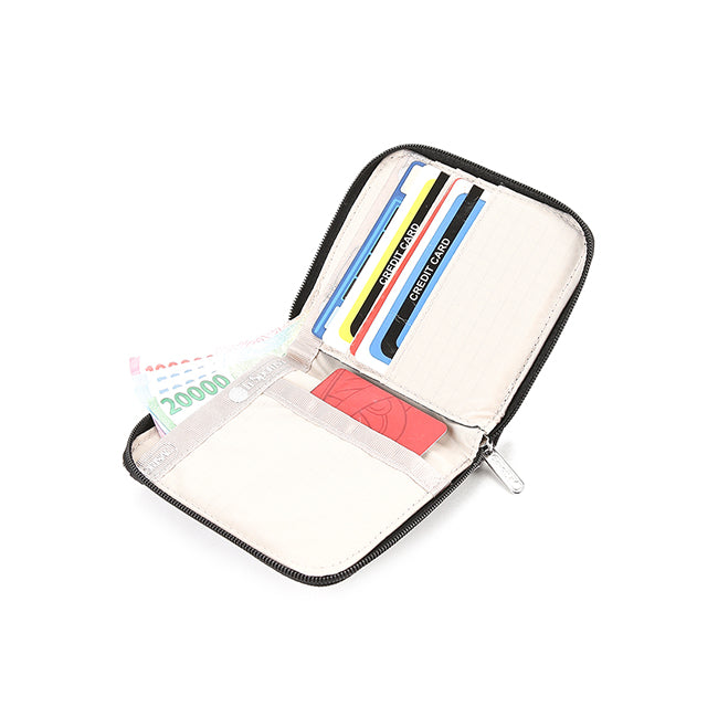 Compact Zip Wallet In Neutral Leopard