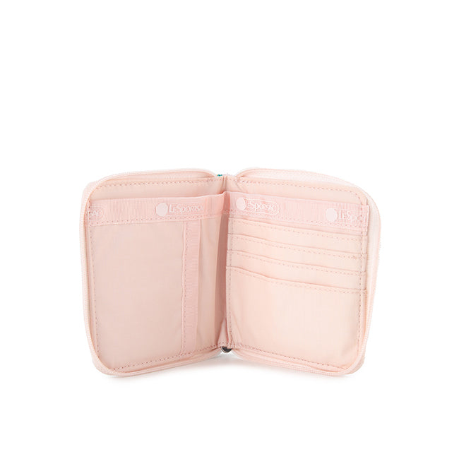 Compact Zip Wallet In Tossed Wildflowers