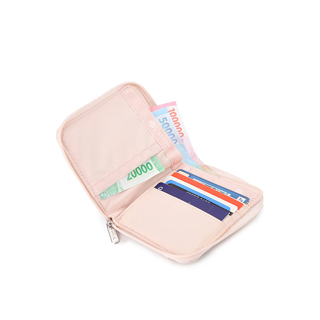 Compact Zip Wallet In Tossed Wildflowers