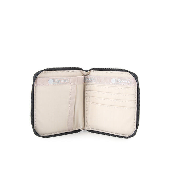 Compact Zip Wallet In Midnight Green