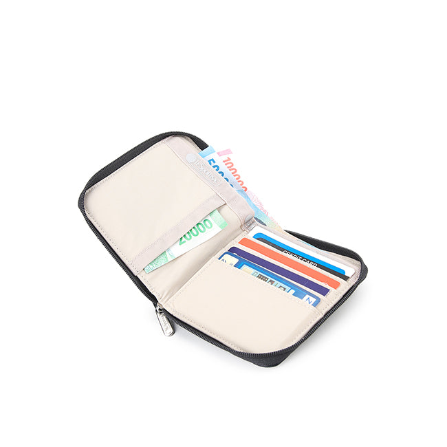 Compact Zip Wallet In Midnight Green