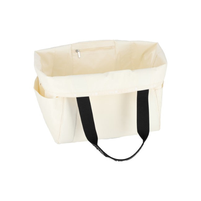 LeSportsac Unisex E/W Reversible Pkt Tote In Logo Jacquard Meringue T