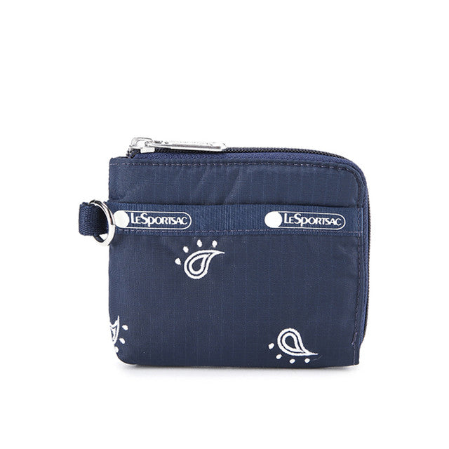 Slim Wallet In Navy Bandana Emb