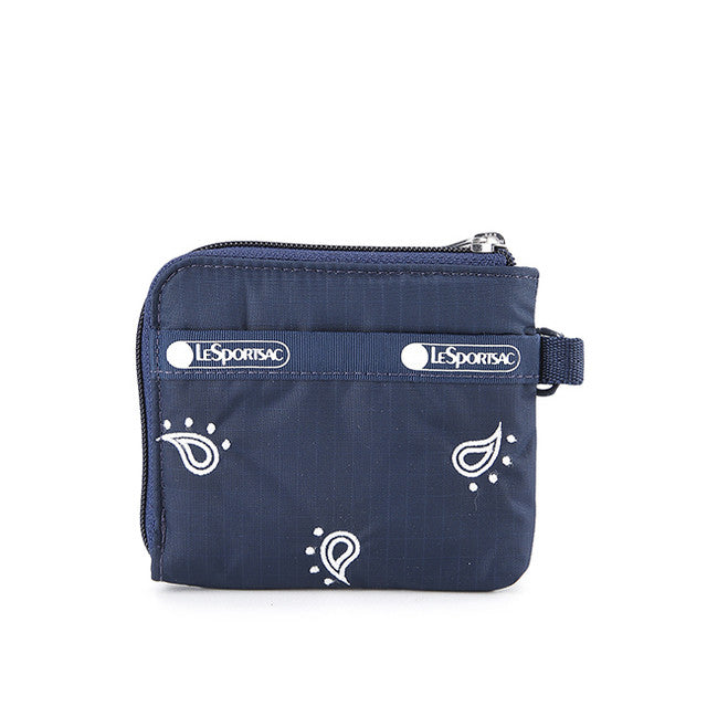 Slim Wallet In Navy Bandana Emb