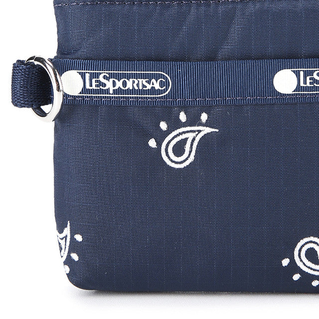 Slim Wallet In Navy Bandana Emb