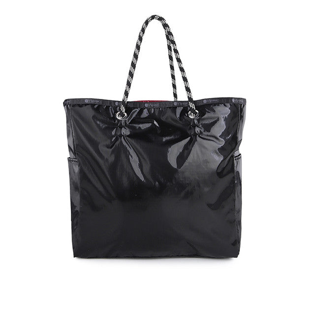 Large 2 Way Tote In 2Way Purple/Black Shine