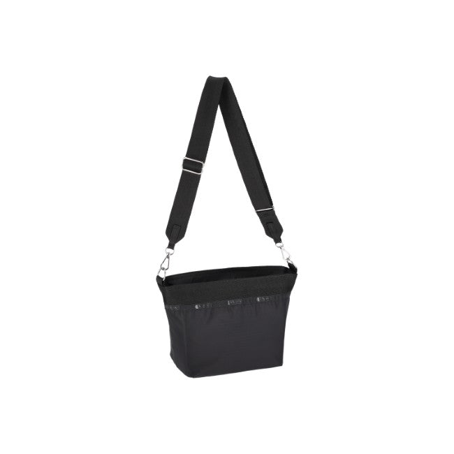 LeSportsac Unisex Small Bucket Bag In Black Cats Embroidery