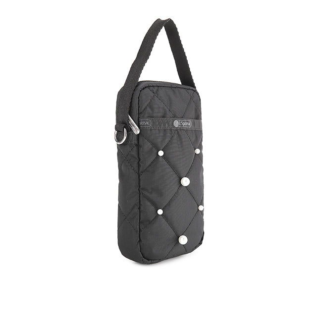 Mini Phone W Pearls In Midnight Pearl