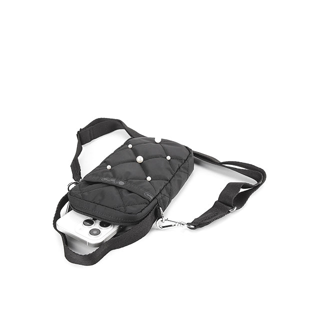 Mini Phone W Pearls In Midnight Pearl