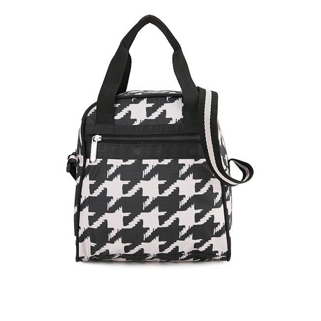 LeSportsac Tas Unisex N/S Mini Satchel In Blk/ Beige Houndstooth