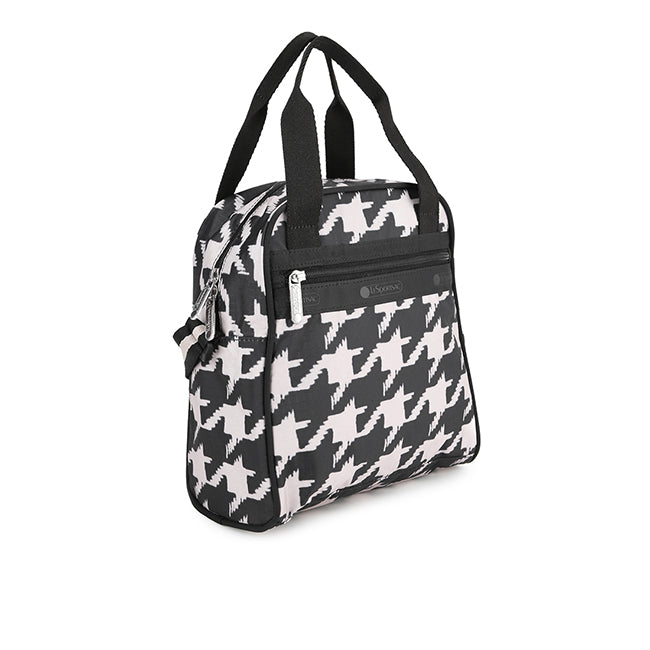 LeSportsac Tas Unisex N/S Mini Satchel In Blk/ Beige Houndstooth